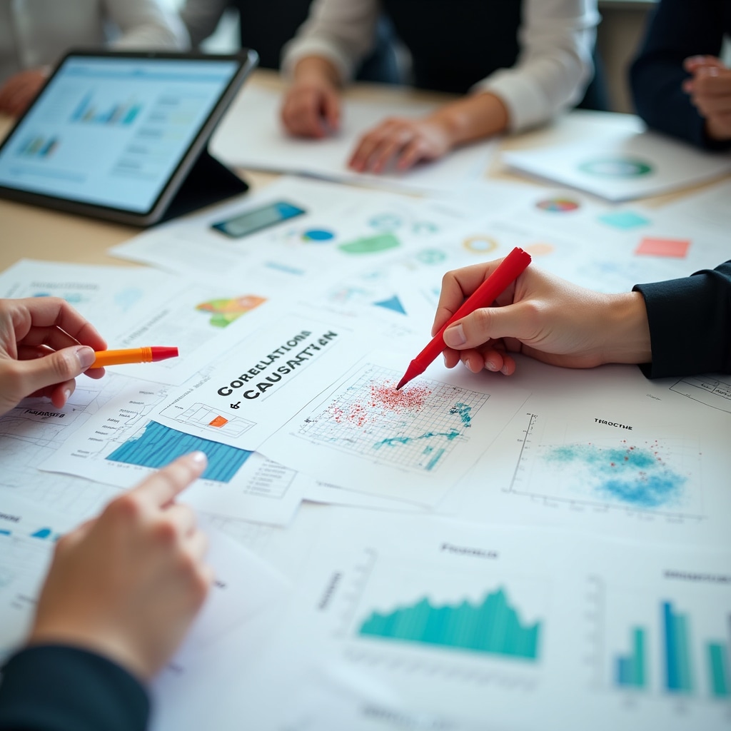Statistical analysis and correlation charts